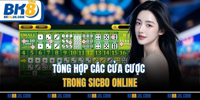 Tổng hợp các cửa cược trong sicbo online